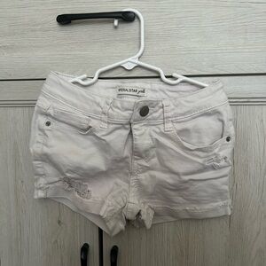 White Denim Shorts